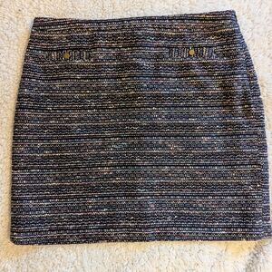 NWT Anne Taylor Loft Navy Tweed Skirt